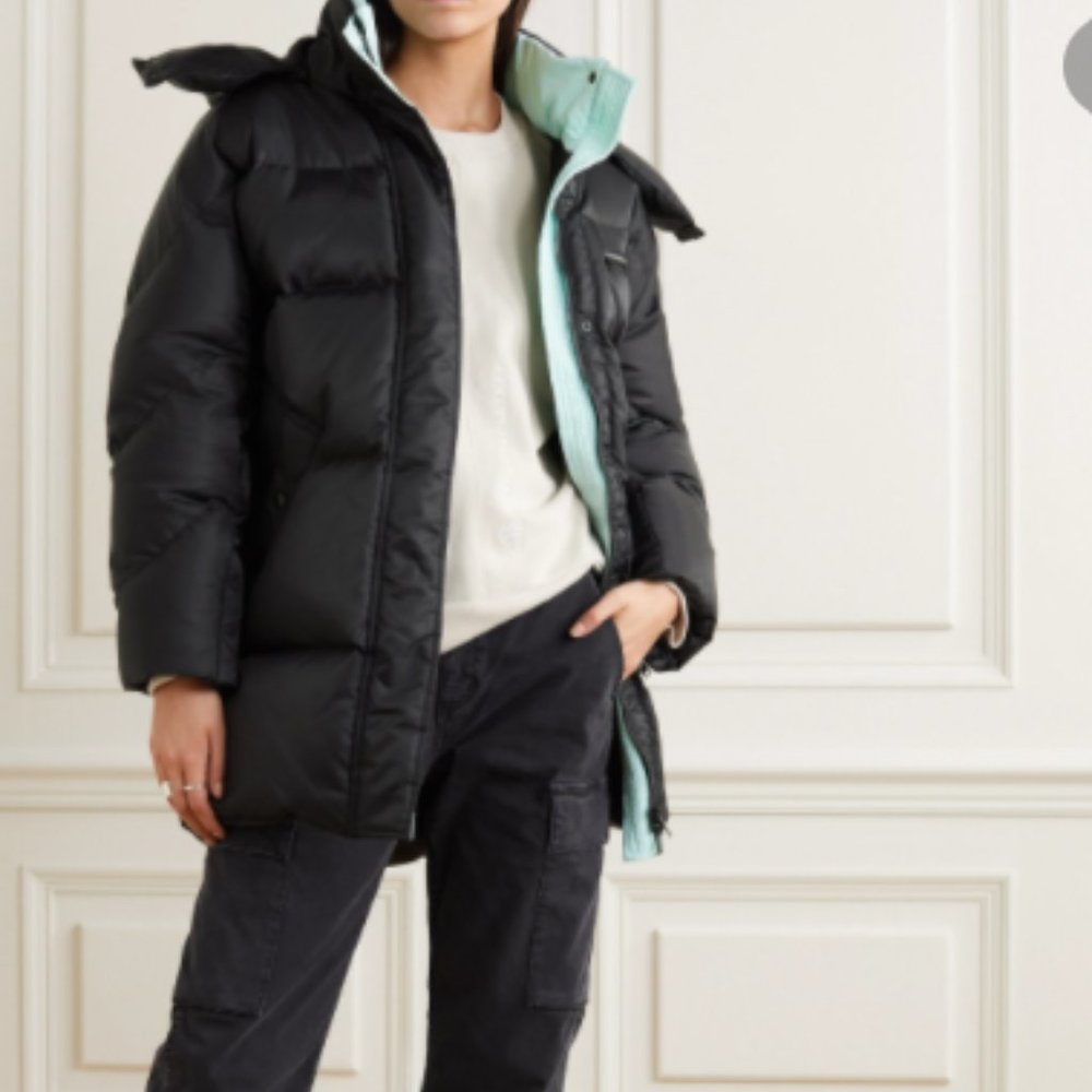 Anthem hooded quilted shell down parka